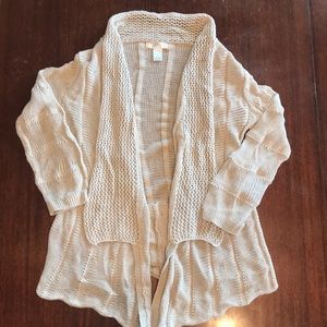 Kenar 3/4 sleeve knit flyaway cardigan